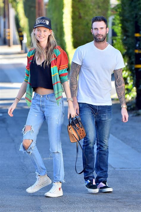 adam levine and his wife.